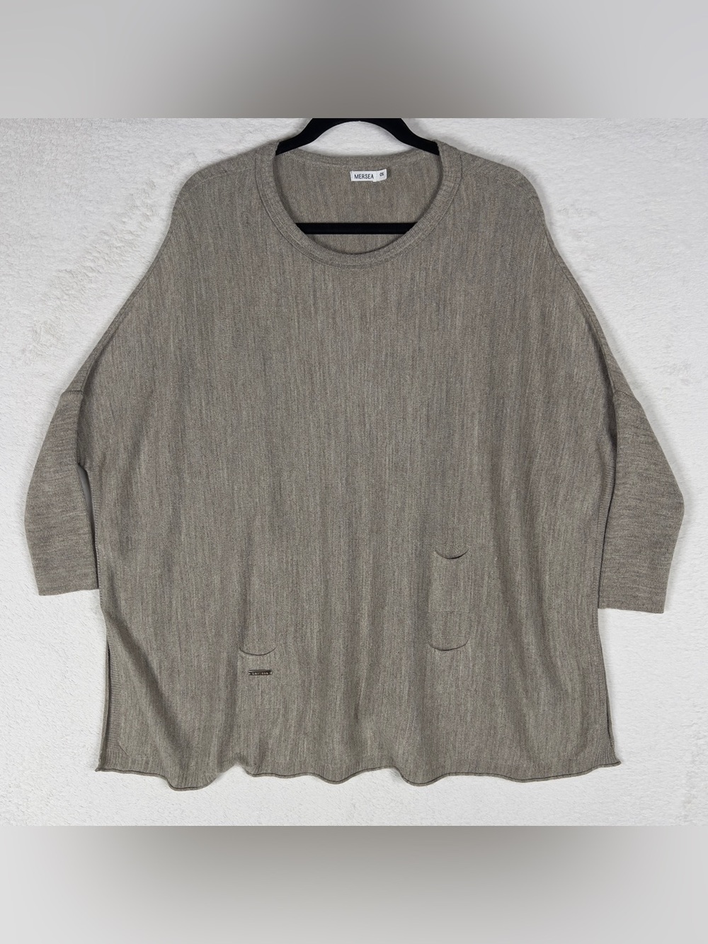 Mersea Catalina Travel Sweater Women's One Size Driftwood Oversized Lightweight - Picture 2 of 7